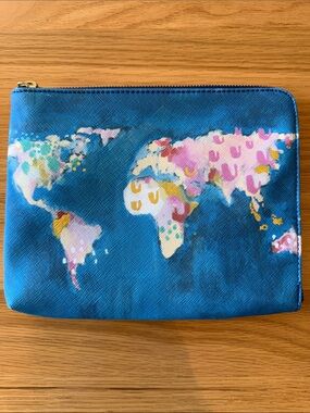 Anthropologie Nikki Cade Map Maker Commuter Clutch
